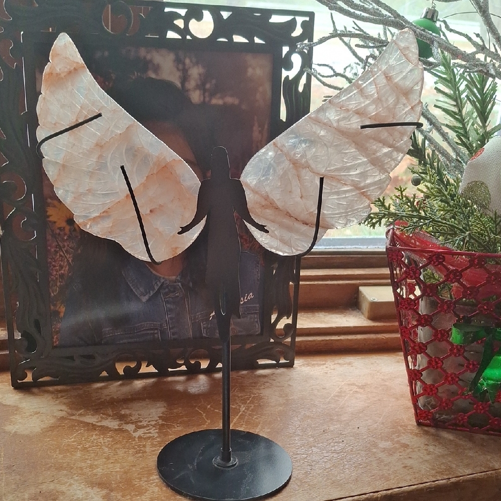 Ethereal Winged Silhouette Sculpture